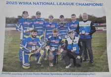 Oxford Chargers - National League Champions 2025 A4 Sized Speedway Poster.