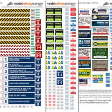 300+ WAREHOUSE & INDUSTRIAL UNIT SIGNS O GAUGE 7MM 1:43 MODEL RAILWAY S002-O