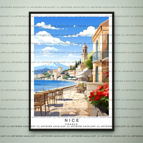 Nice france unframed coastal - nice,