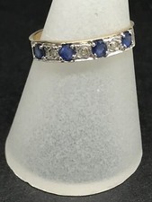 blue spinel diamond ring 9ct