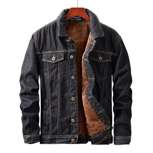 Denim jacket sherpa fleece - denim,