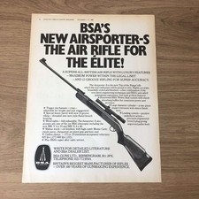 GUNS09 MAGAZINE ADVERT 12X9 BSA NEW AIRSPORTER-S AIR RIFLE