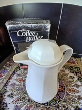 Thermos Jug/Coffee Server Model 430 Christa White Vintage. Picnic / Campervan