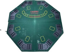 1.2m / 48" Folding Poker Table Top 8 Players Blackjack Tables Casino Chip Trays