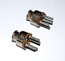 2 PIECES TANNOY 4 PIN VINTAGE SPEAKER PLUG WITH REAR COVER