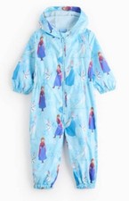 TU Disney Princess Frozen Puddlesuit Fleece Lined Shower Resistant Elsa & Anna