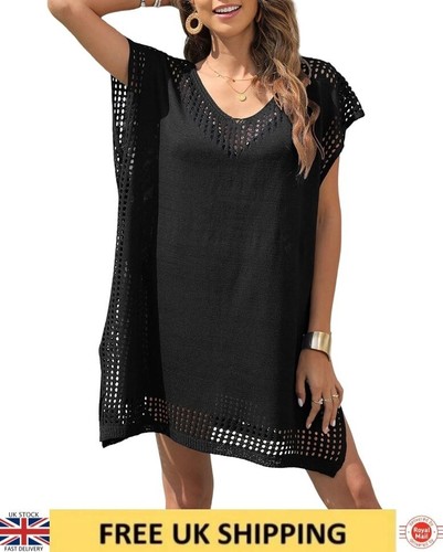 Womens beach cover all - womens, black