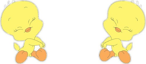 Tweetie pie baby stickers - pie,