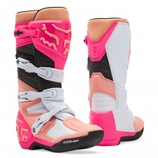 FOX (2026) Women's MX Boots - COMP (Pink/Coral/Black/White)