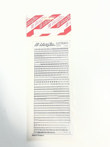 Vintage maplin letters - maplin, numbers