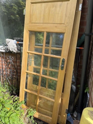 Brown single wooden - single, glazed