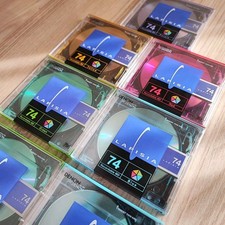 Set-7 DENON Mini Disc LAPISIA 74-min CMD-74L Sealed Color Mix from JAPAN Sealed