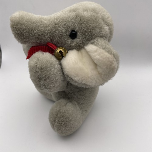 Vintage soft toy plush grey - vintage,