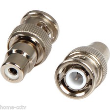 BNC to PHONO Connector CCTV FEMALE  camera Cable MONITOR RCA SOCKET ADAPTER MALE