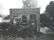 Southern Railway Sign & Hut Hawkhurst Station Kent Large Vintage Photo 8x5.5in