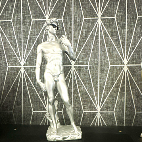 Silver metallic freestanding - silver,