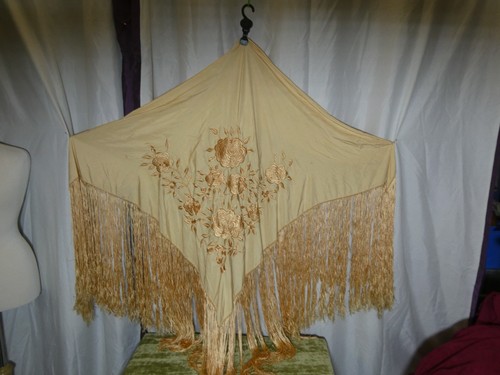 Antique vintage shawl scarf - antique,