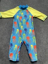 Boys Boots Mini Club Age 18-24 Months All-in-One Sunsafe Swimsuit Blue