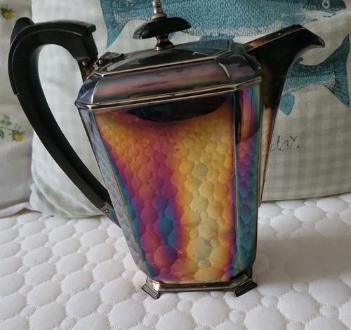 Art deco silver plate - plate, teapot