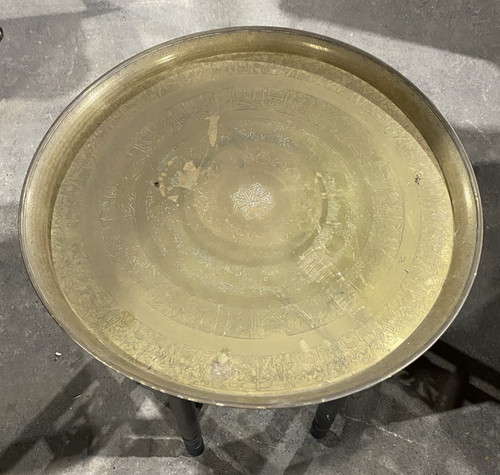 Indian brass topped folding - indian,