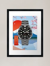 Seiko SKX007 Japan Framed Art