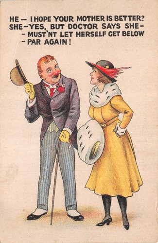Old comic postcard - old,