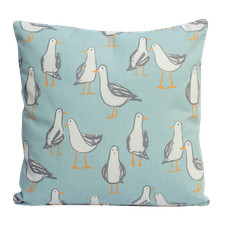 Duck Egg Seagull Cushion