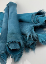 Genuine Blue Goat Hair on Hide