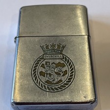 HMS CHURCHILL Zippo Lighter Rare & Highly Collectible 1971 Bradford PA II I