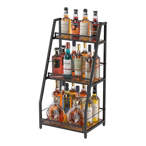 Tier stepped liquor - 3-tier, cabinet
