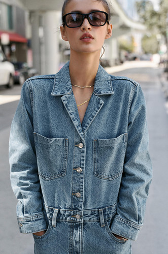 Nwt zara long denim - zara,