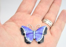 Antique large enamel sterling