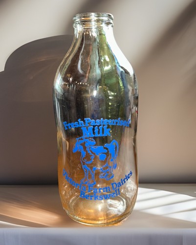 1980s vintage glass milk - 1980s,