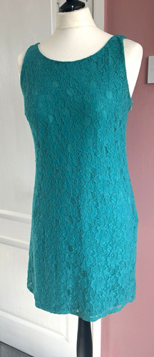 Turquoise floral lace - turquoise,