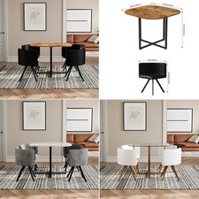 Dining Table And 4 Chairs Space Saver Suitable For Small Spaces Kitchen Set of 5