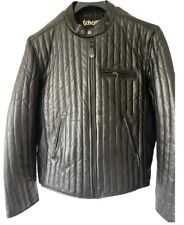  Rare SCHOTT Black Ribbed Leather Highwayman LC1400 Superb Condition & Quality