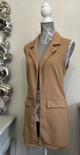 New Look Long Sleeveless Waistcoat Womens UK10 Stretch Smart Casual Work