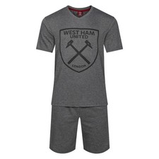 Mens West Ham United Short Pyjama Set Football PJ Lounge Sets S to XXL Brand New