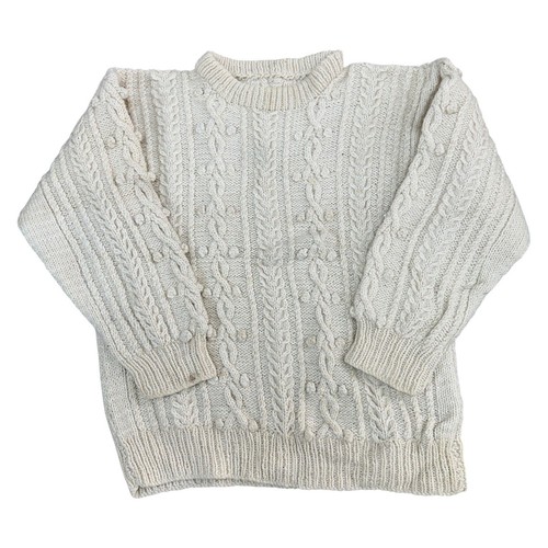 Vintage wool aran knit jumper - vintage,
