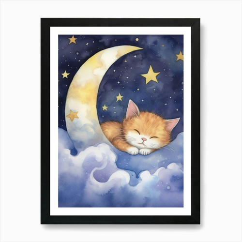 Baby kitten sleeping the - baby, in