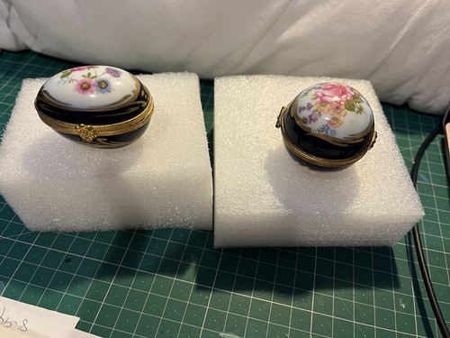 Pair limoges enamel - of,