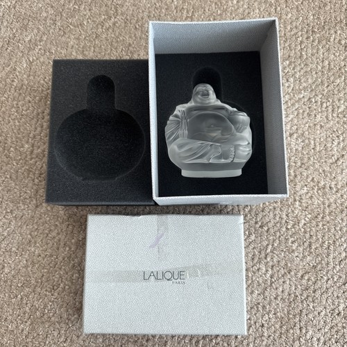 Lalique frosted happy buddha - frosted,