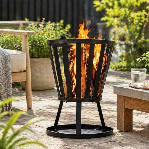 Round garden fire pit - garden,
