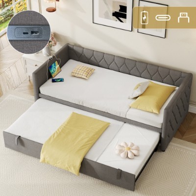 Upholstered daybed sofa - upholstered, daybed,