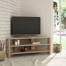 Thales Corner TV Stand 110cm –  2 Shelves, Compact Design
