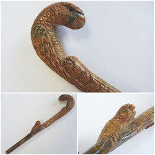 Antique Parasol Handle Parrot