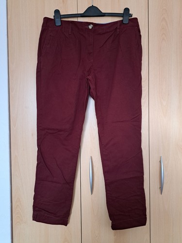 Ladies burgundy matalan chino - burgundy,
