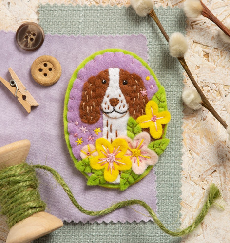 Springer spaniel dog felt - spaniel,