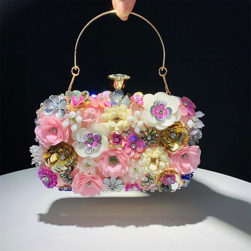 Women floral beaded - women, clutch