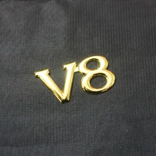 1x Golden Chrome V8 Metal